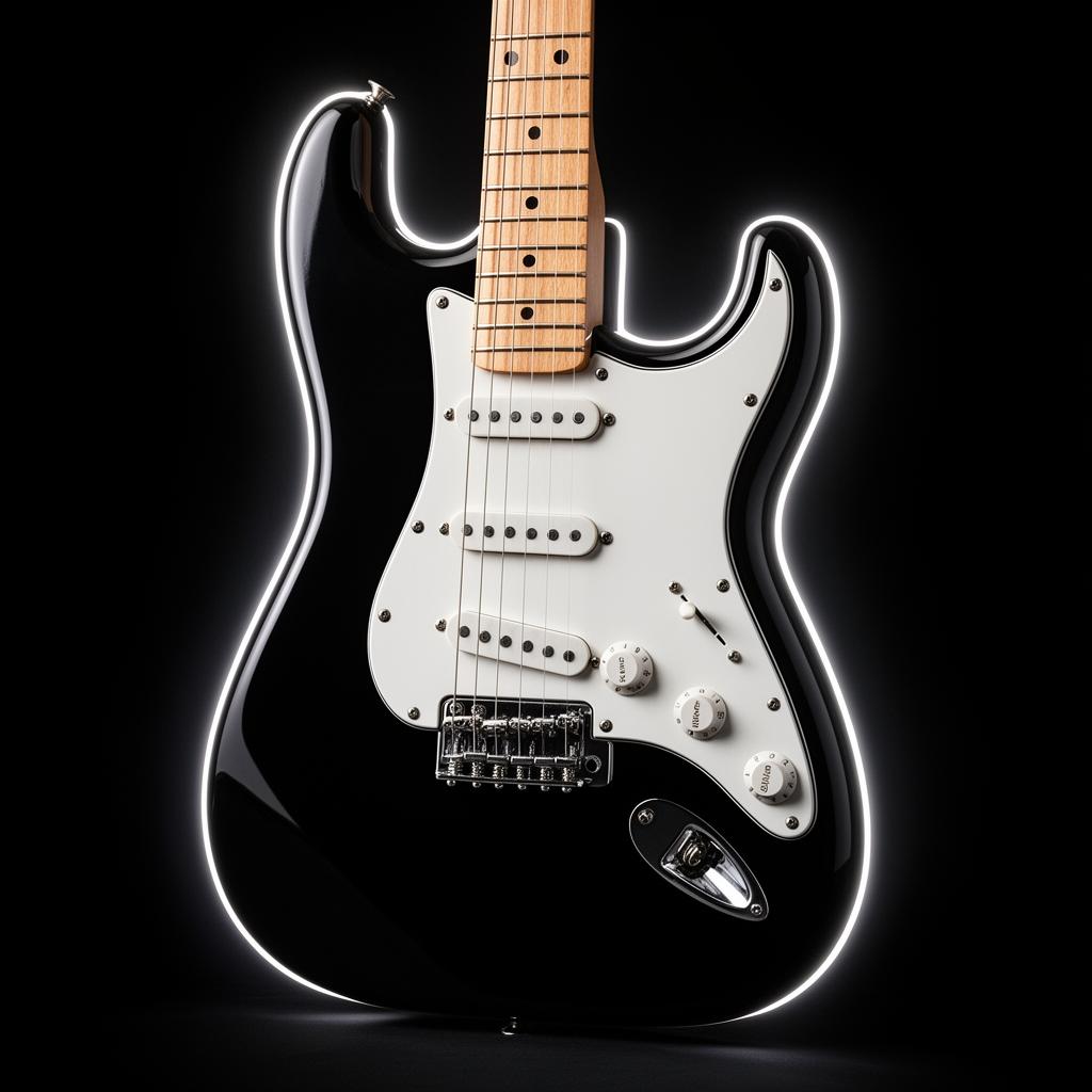 Black S-Style Electric — Maple Neck
