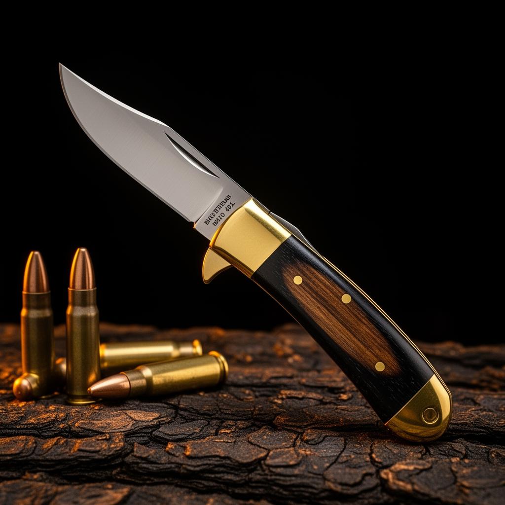 Buck 110 Folding Hunter — Walnut & Brass
